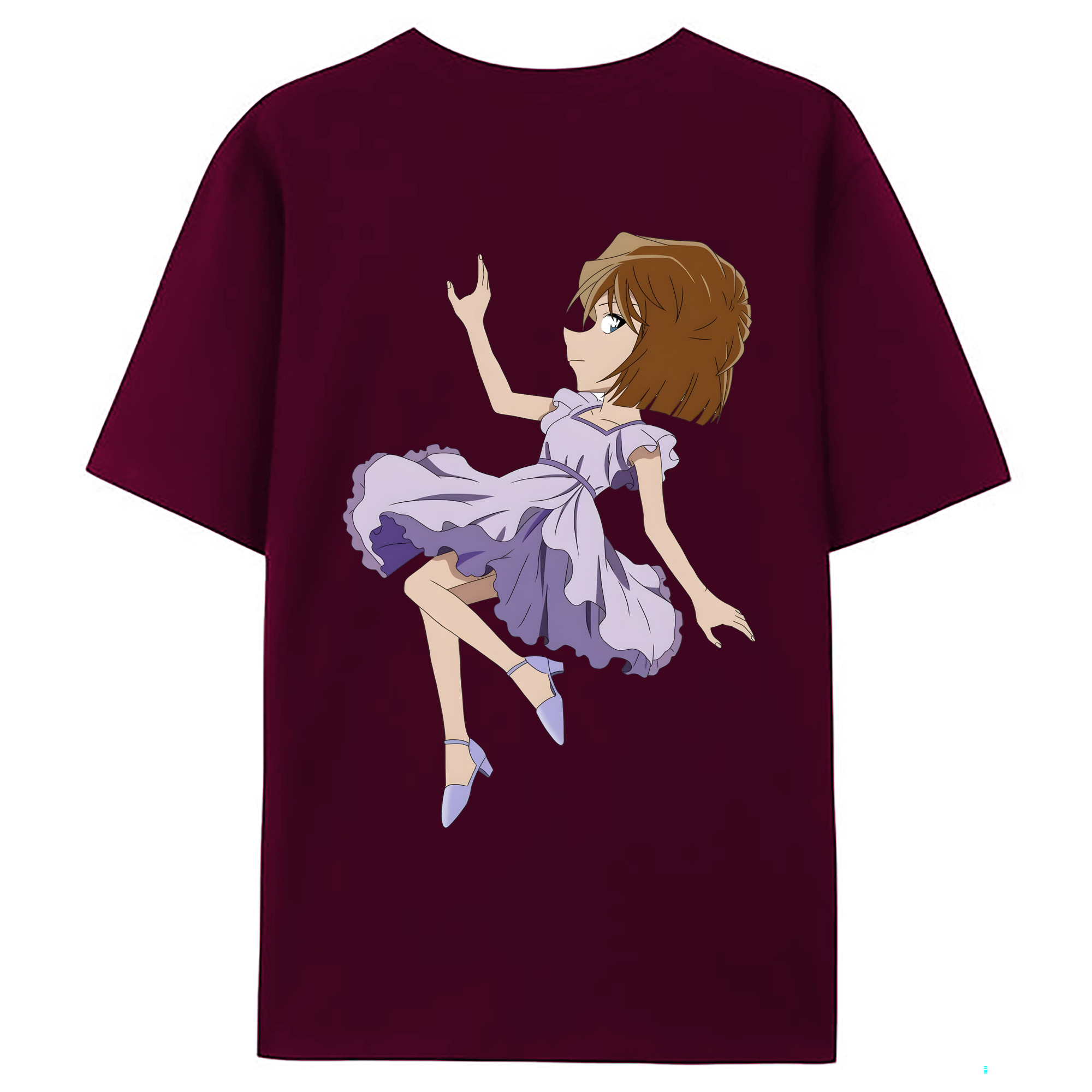 （画像用） 名探偵コナン 灰原 哀 はいばら あい Detective Conan Anita Hailey、Vi Graythorn Haibara Ai レディース半袖Tシャツ(バックプリント)